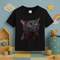 Black Cat Zoning Out Toddler T-Shirt thumb 3