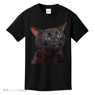 Black Cat Zoning Out Kids T-Shirt
