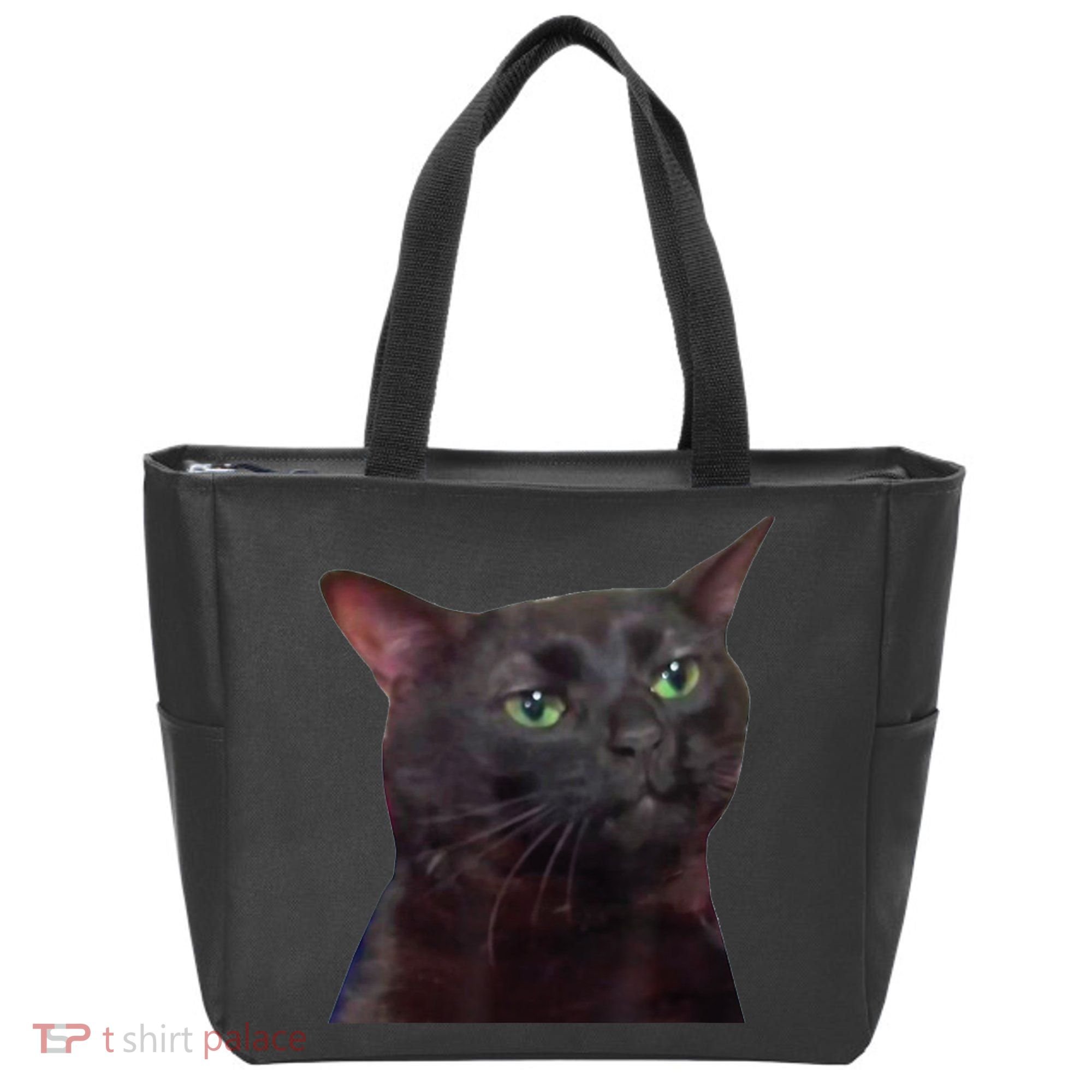 Black Cat Zoning Out Tote Bag