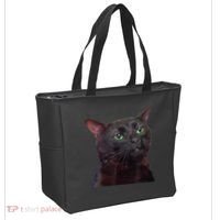 Black Cat Zoning Out Tote Bag thumb 2