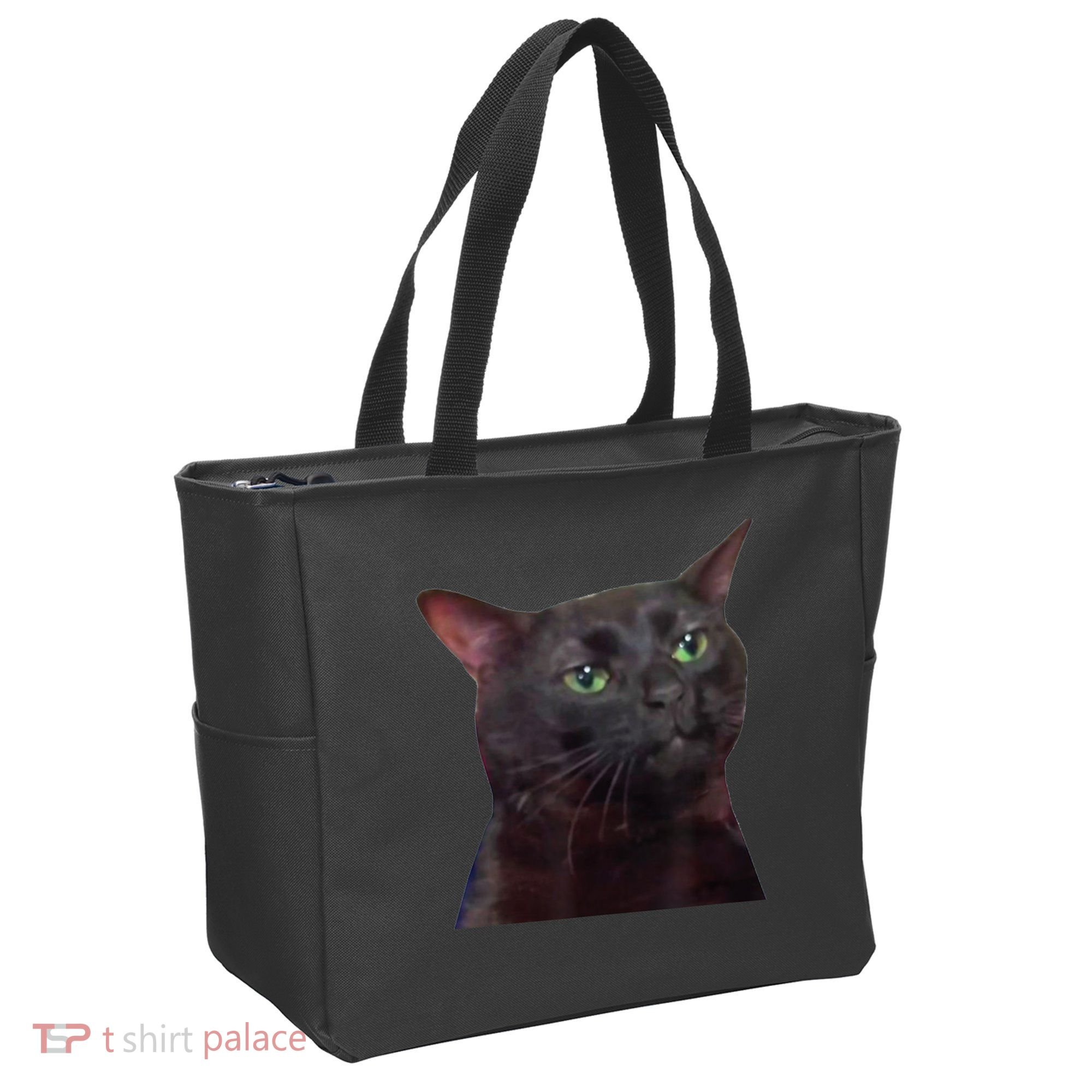 Black Cat Zoning Out Tote Bag