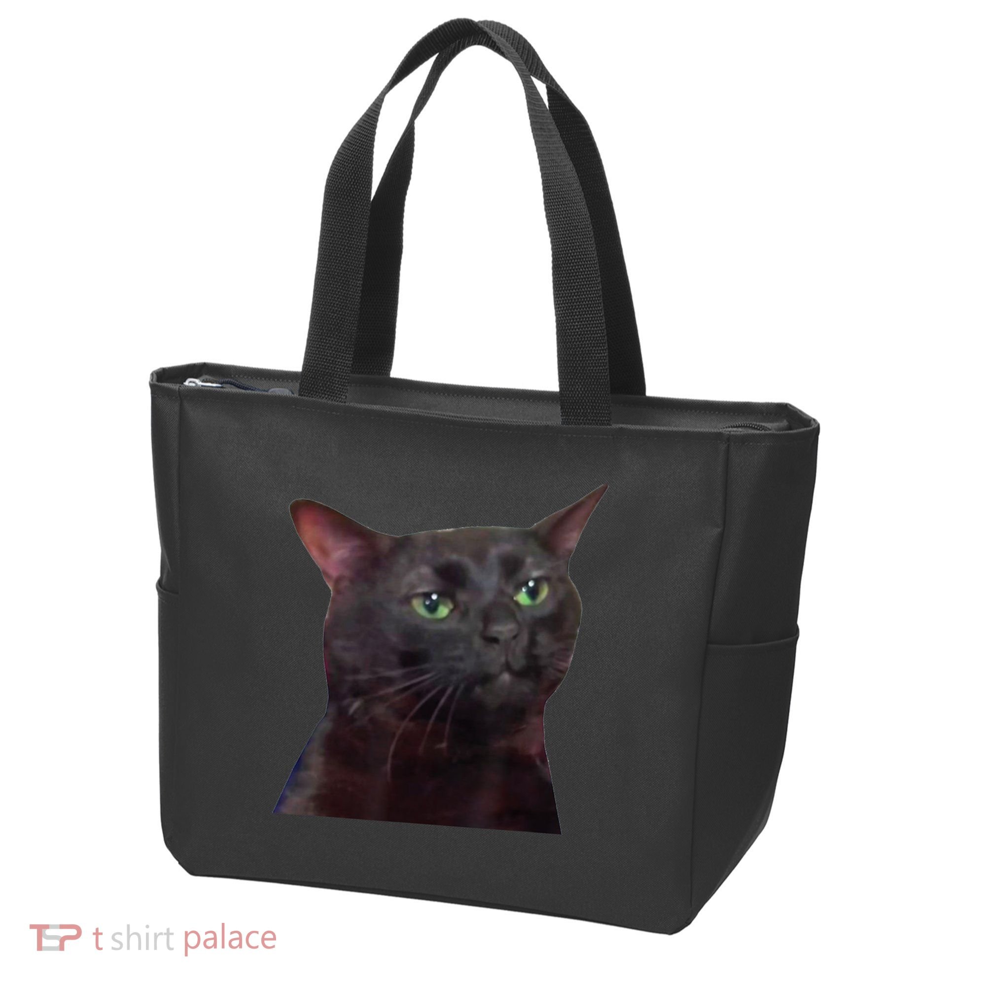 Black Cat Zoning Out Tote Bag