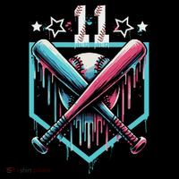 Baseball Drip 11th Birthday Number 11 11 Year Old Women's Hoodie thumb 2