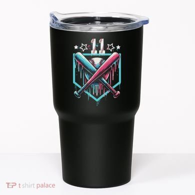 Baseball Drip 11th Birthday Number 11 11 Year Old Tumbler