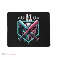 Baseball Drip 11th Birthday Number 11 11 Year Old Mousepad thumb 0