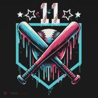 Baseball Drip 11th Birthday Number 11 11 Year Old Women's Tank Top thumb 5