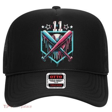 Baseball Drip 11th Birthday Number 11 11 Year Old Hat