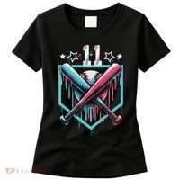 Baseball Drip 11th Birthday Number 11 11 Year Old Women's T-Shirt thumb 0