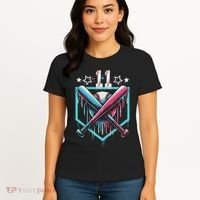 Baseball Drip 11th Birthday Number 11 11 Year Old Women's T-Shirt thumb 4