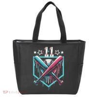 Baseball Drip 11th Birthday Number 11 11 Year Old Tote Bag thumb 0