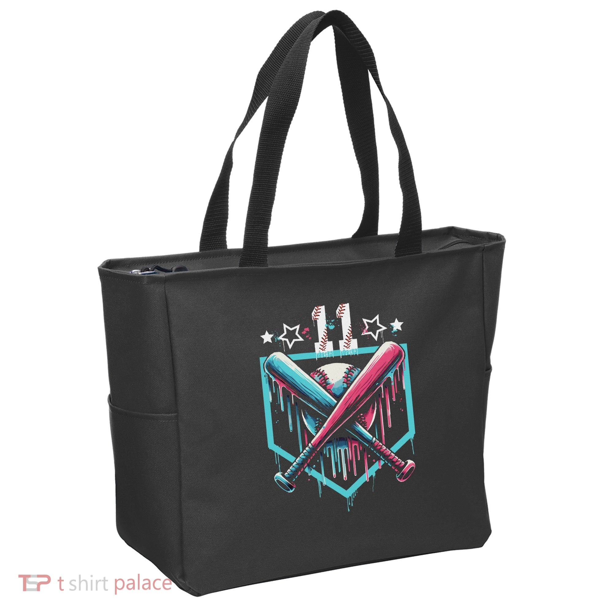 Baseball Drip 11th Birthday Number 11 11 Year Old Tote Bag
