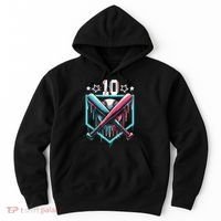 Baseball Drip 10th Birthday Boy Number 10 10 Year Old  Hoodie thumb 0