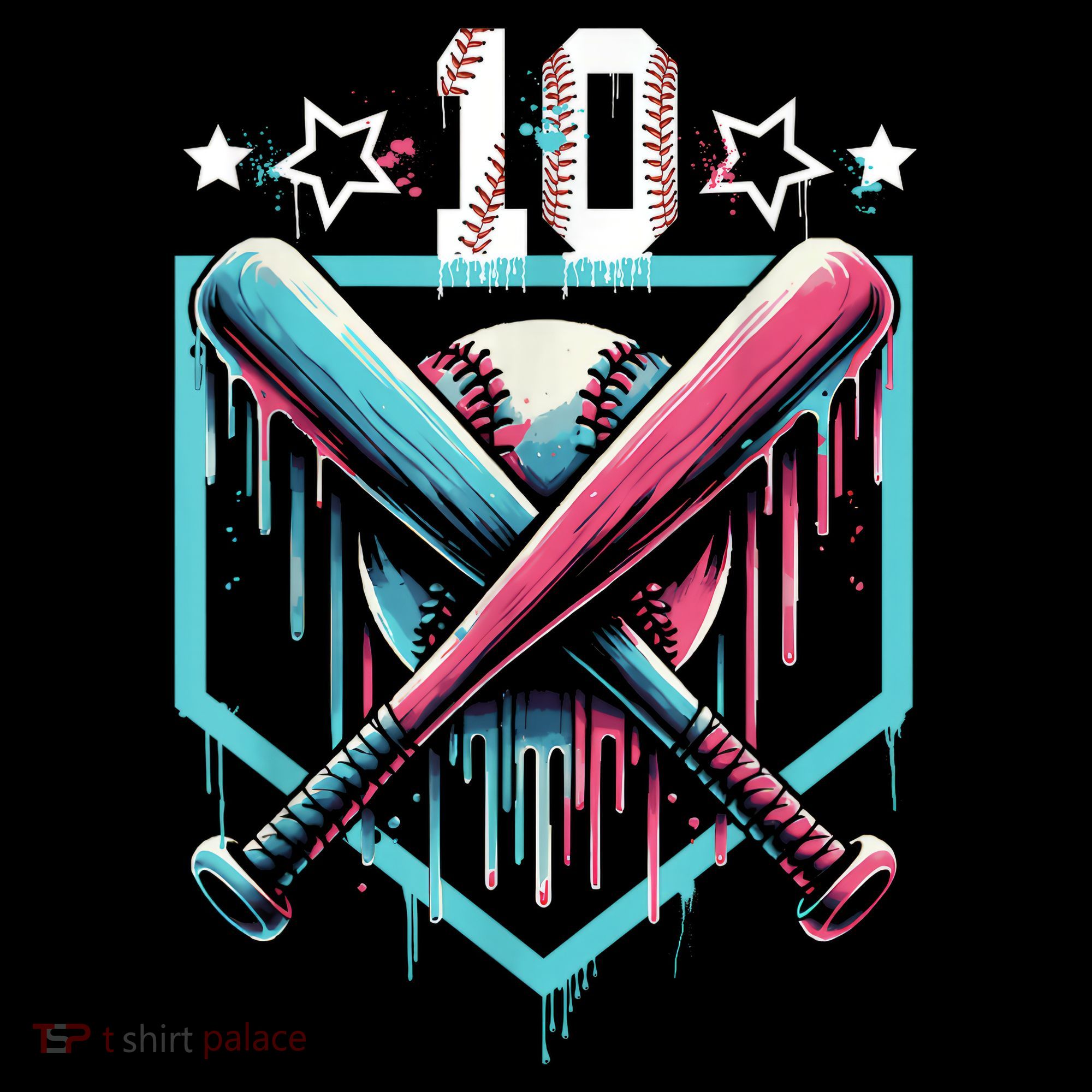Baseball Drip 10th Birthday Boy Number 10 10 Year Old  Coffee Mug