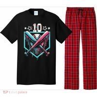Baseball Drip 10th Birthday Boy Number 10 10 Year Old  Pajama Set thumb 0