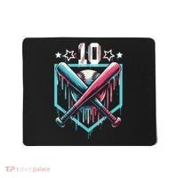 Baseball Drip 10th Birthday Boy Number 10 10 Year Old  Mousepad thumb 0