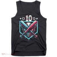 Baseball Drip 10th Birthday Boy Number 10 10 Year Old  Tank Top thumb 0