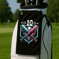 Baseball Drip 10th Birthday Boy Number 10 10 Year Old  Golf Towel thumb 2