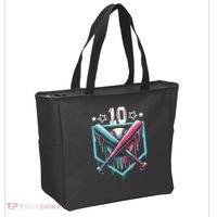 Baseball Drip 10th Birthday Boy Number 10 10 Year Old  Tote Bag thumb 2