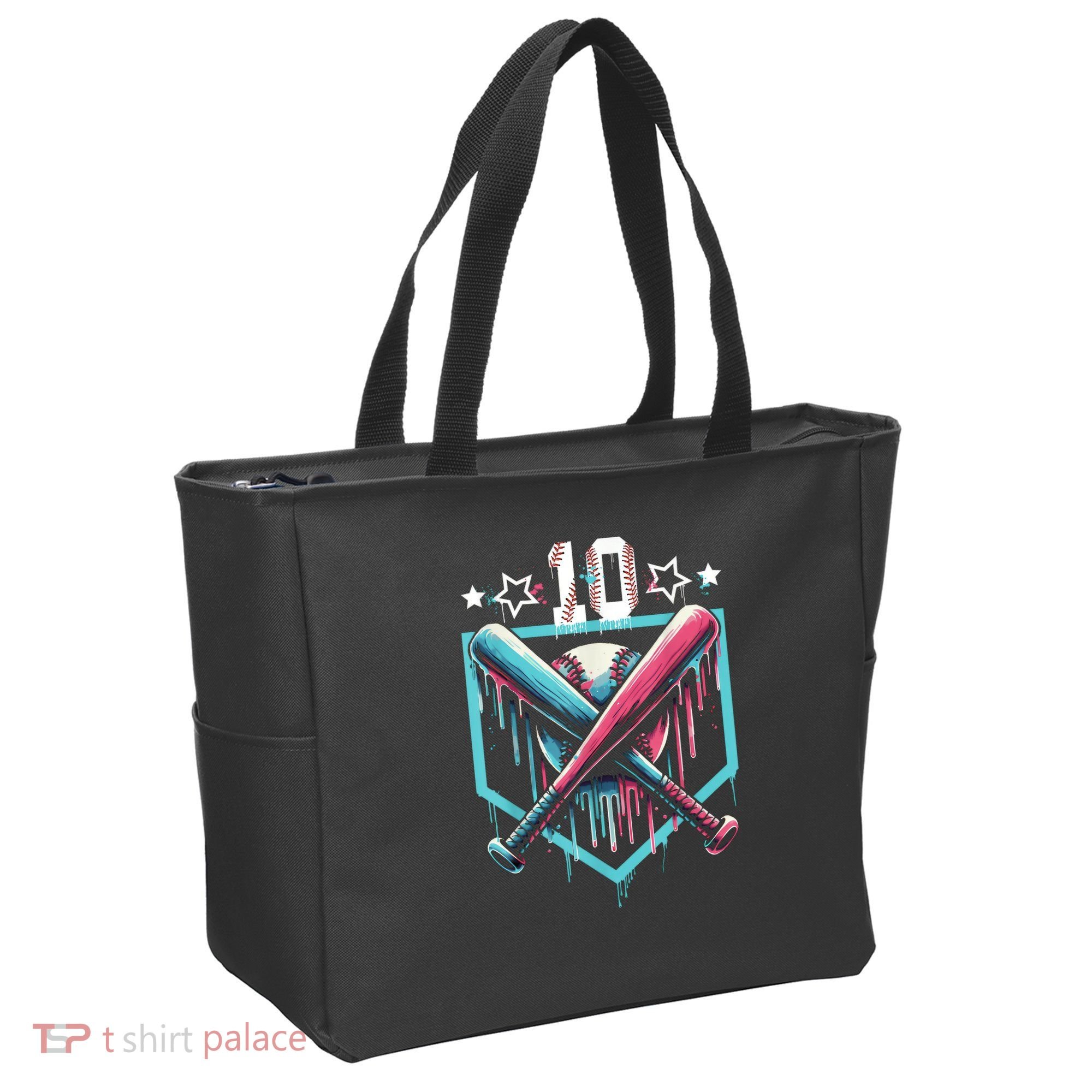 Baseball Drip 10th Birthday Boy Number 10 10 Year Old  Tote Bag