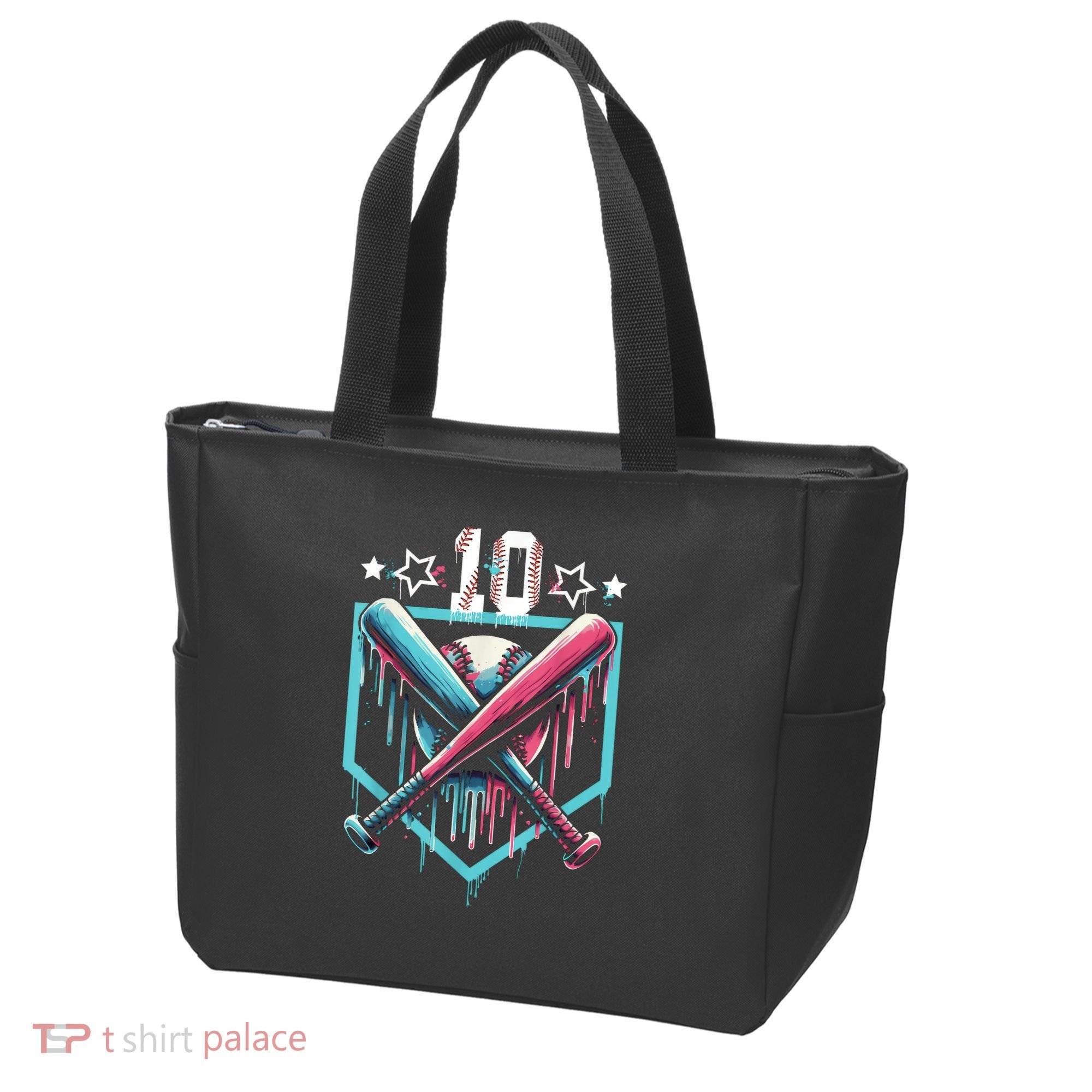 Baseball Drip 10th Birthday Boy Number 10 10 Year Old  Tote Bag