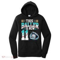Baseball Drip 11th Birthday Party Sport Fan 11 Years Old Women's Hoodie thumb 0