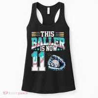 Baseball Drip 11th Birthday Party Sport Fan 11 Years Old Women's Tank Top thumb 0
