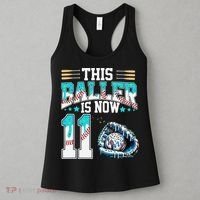 Baseball Drip 11th Birthday Party Sport Fan 11 Years Old Women's Tank Top thumb 3