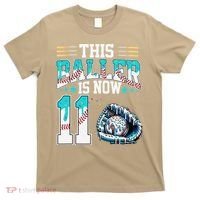 Baseball Drip 11th Birthday Party Sport Fan 11 Years Old T-Shirt thumb 0