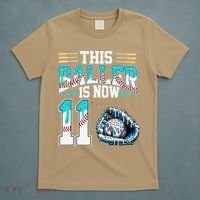 Baseball Drip 11th Birthday Party Sport Fan 11 Years Old T-Shirt thumb 5