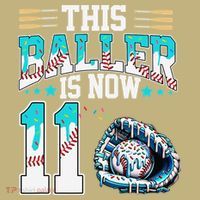 Baseball Drip 11th Birthday Party Sport Fan 11 Years Old Mousepad thumb 1