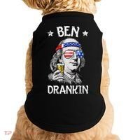 Ben Drankin 4th Of July Benjamin Franklin Usa Flag Doggie Tank thumb 0