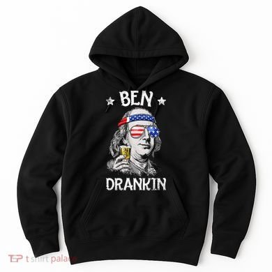 Ben Drankin 4th Of July Benjamin Franklin Usa Flag Hoodie