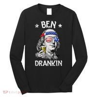 Ben Drankin 4th Of July Benjamin Franklin Usa Flag Long Sleeve Shirt thumb 0