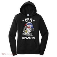 Ben Drankin 4th Of July Benjamin Franklin Usa Flag Women's Hoodie thumb 0