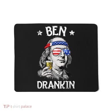 Ben Drankin 4th Of July Benjamin Franklin Usa Flag Mousepad