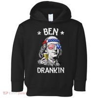 Ben Drankin 4th Of July Benjamin Franklin Usa Flag Toddler Hoodie thumb 0
