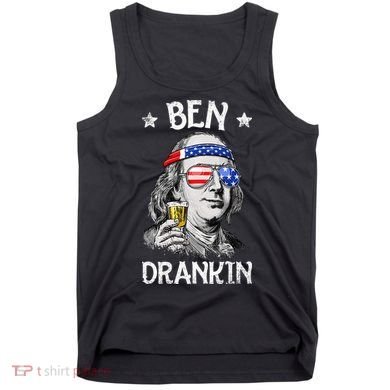 Ben Drankin 4th Of July Benjamin Franklin Usa Flag Tank Top