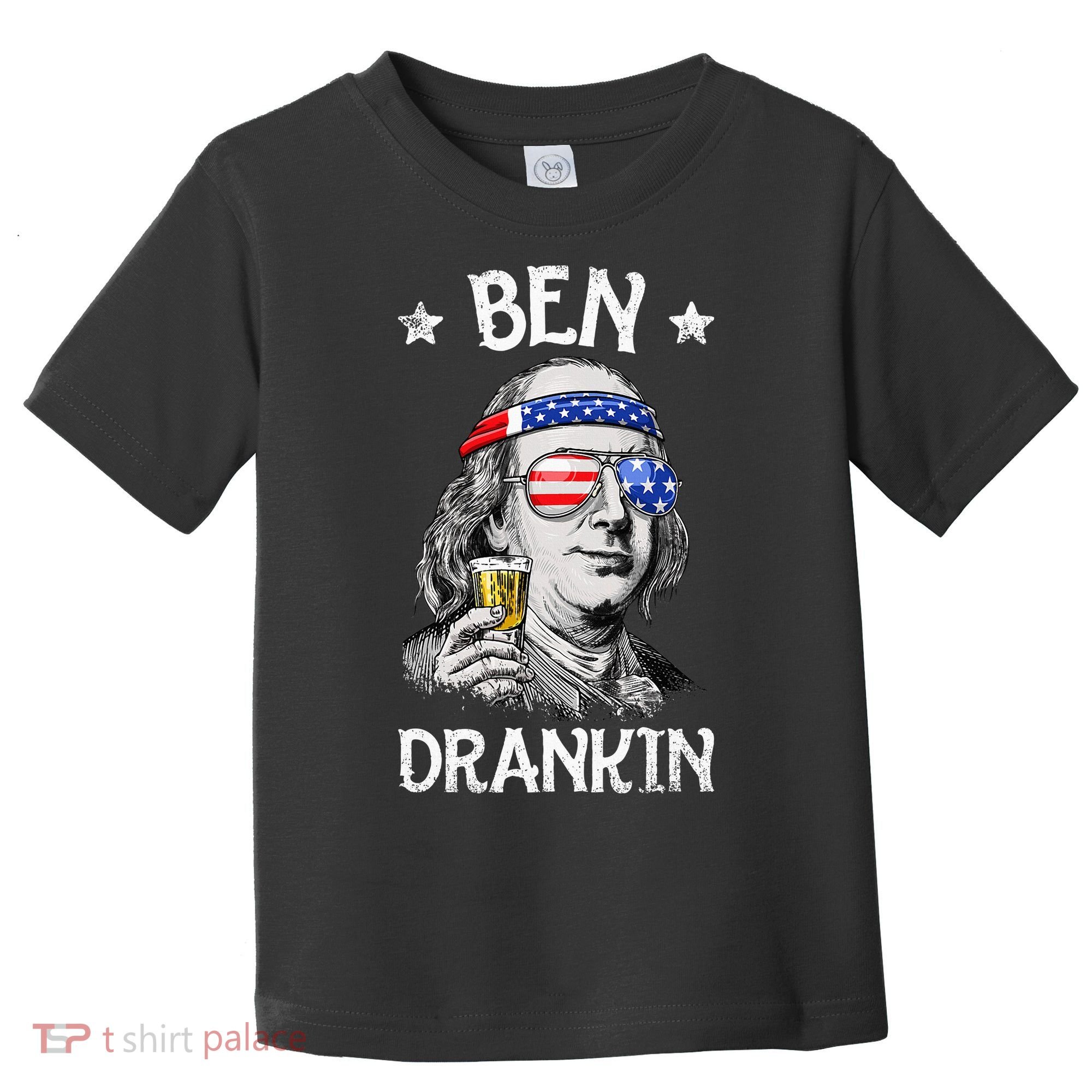 Ben Drankin 4th Of July Benjamin Franklin Usa Flag Toddler T-Shirt