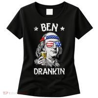 Ben Drankin 4th Of July Benjamin Franklin Usa Flag Women's T-Shirt thumb 0