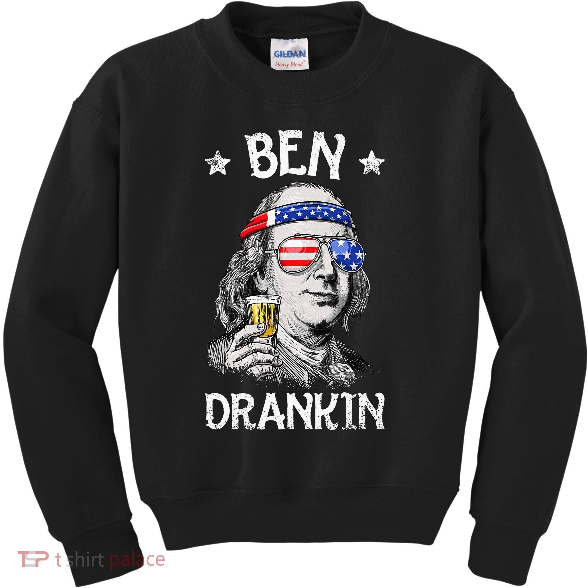 Ben Drankin 4th Of July Benjamin Franklin Usa Flag Kids Sweatshirt