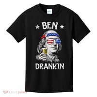 Ben Drankin 4th Of July Benjamin Franklin Usa Flag Kids T-Shirt thumb 0