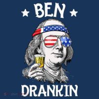 Ben Drankin 4th Of July Benjamin Franklin Men Women USA Flag Women's Tank Top thumb 5