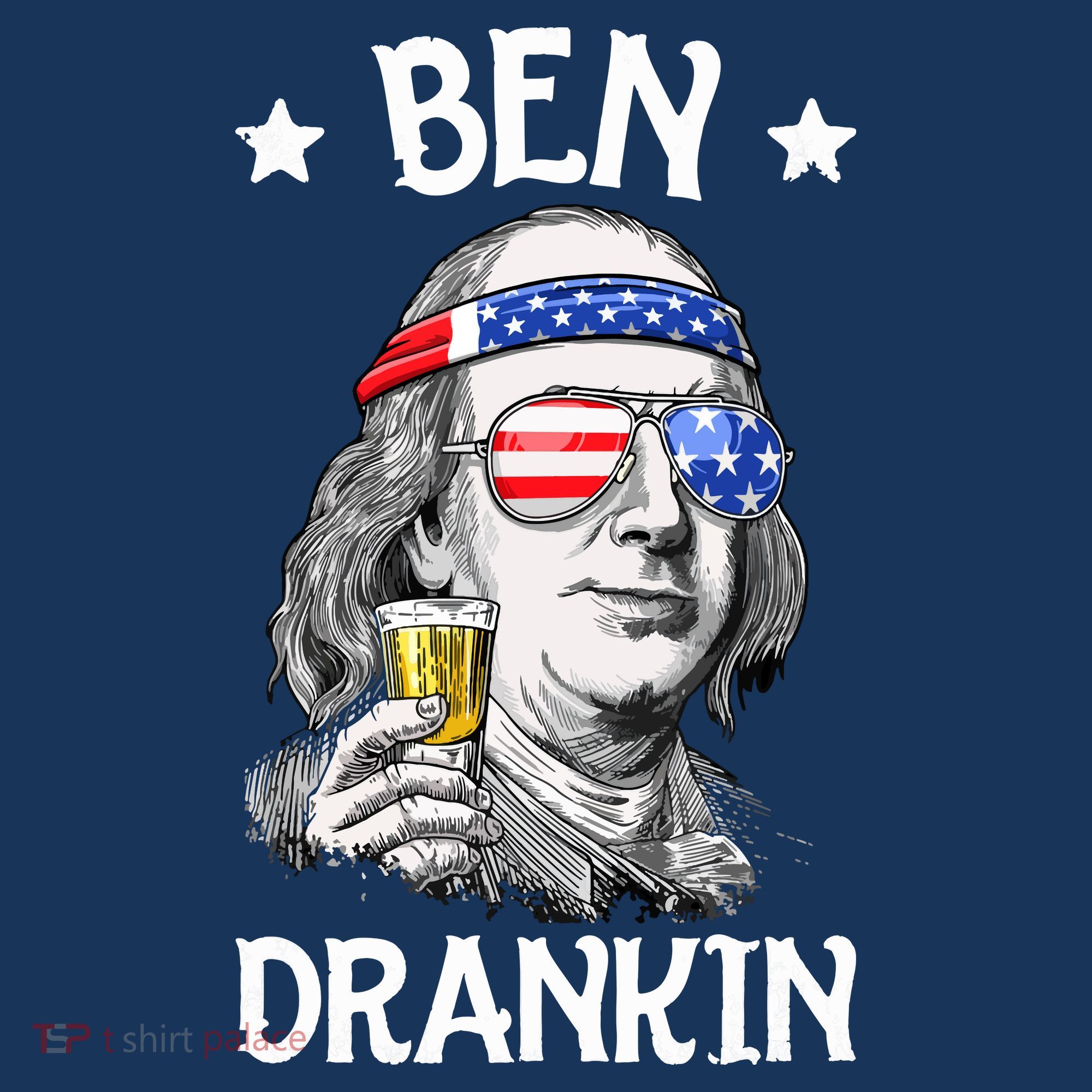 Ben Drankin 4th Of July Benjamin Franklin Men Women USA Flag Women's Tank Top