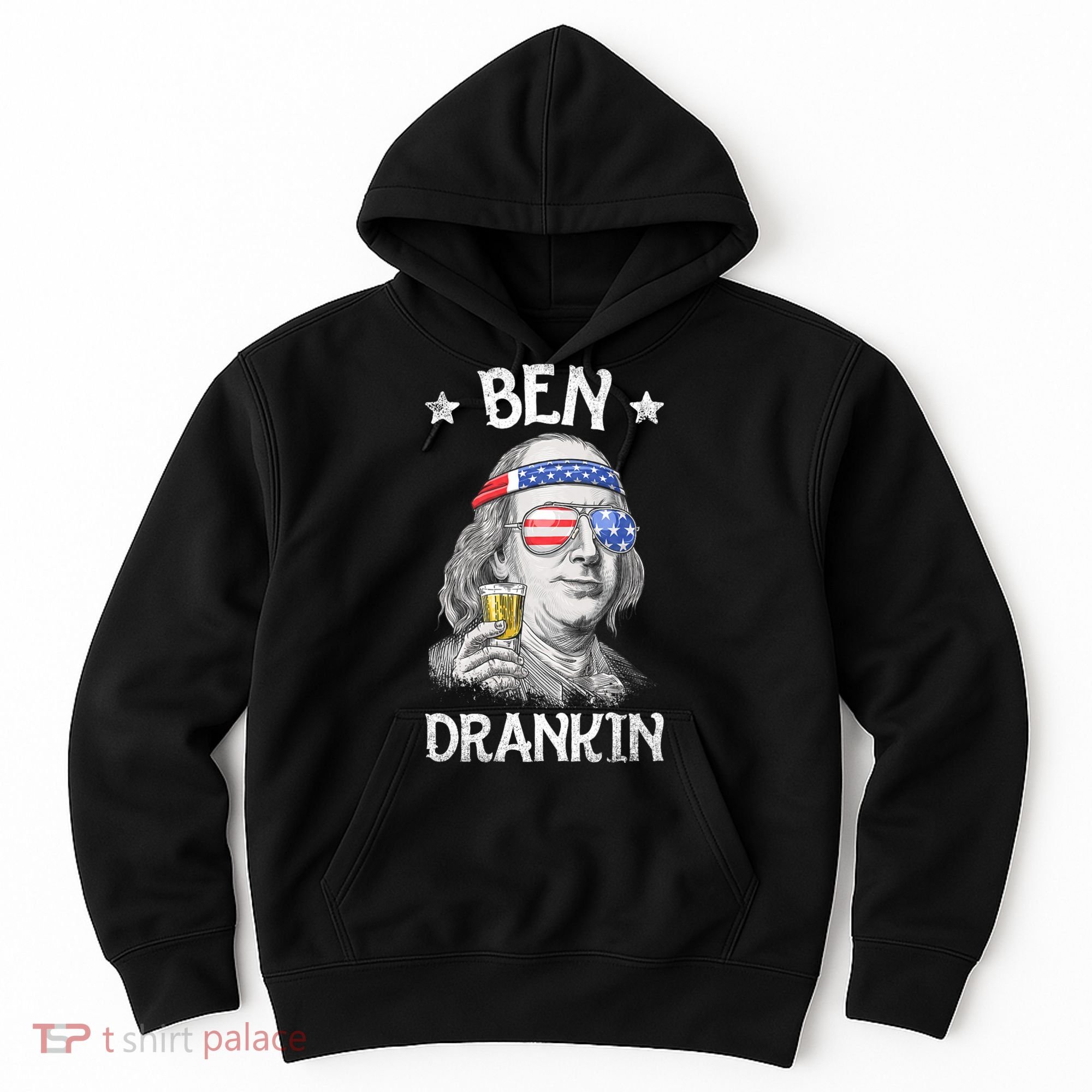 Ben Drankin 4th Of July Benjamin Franklin Usa Flag Hoodie