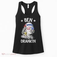Ben Drankin 4th Of July Benjamin Franklin Usa Flag Women's Tank Top thumb 0