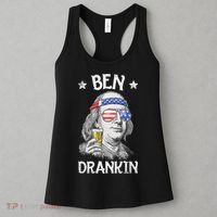 Ben Drankin 4th Of July Benjamin Franklin Usa Flag Women's Tank Top thumb 3