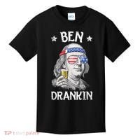 Ben Drankin 4th Of July Benjamin Franklin Usa Flag Kids T-Shirt thumb 0