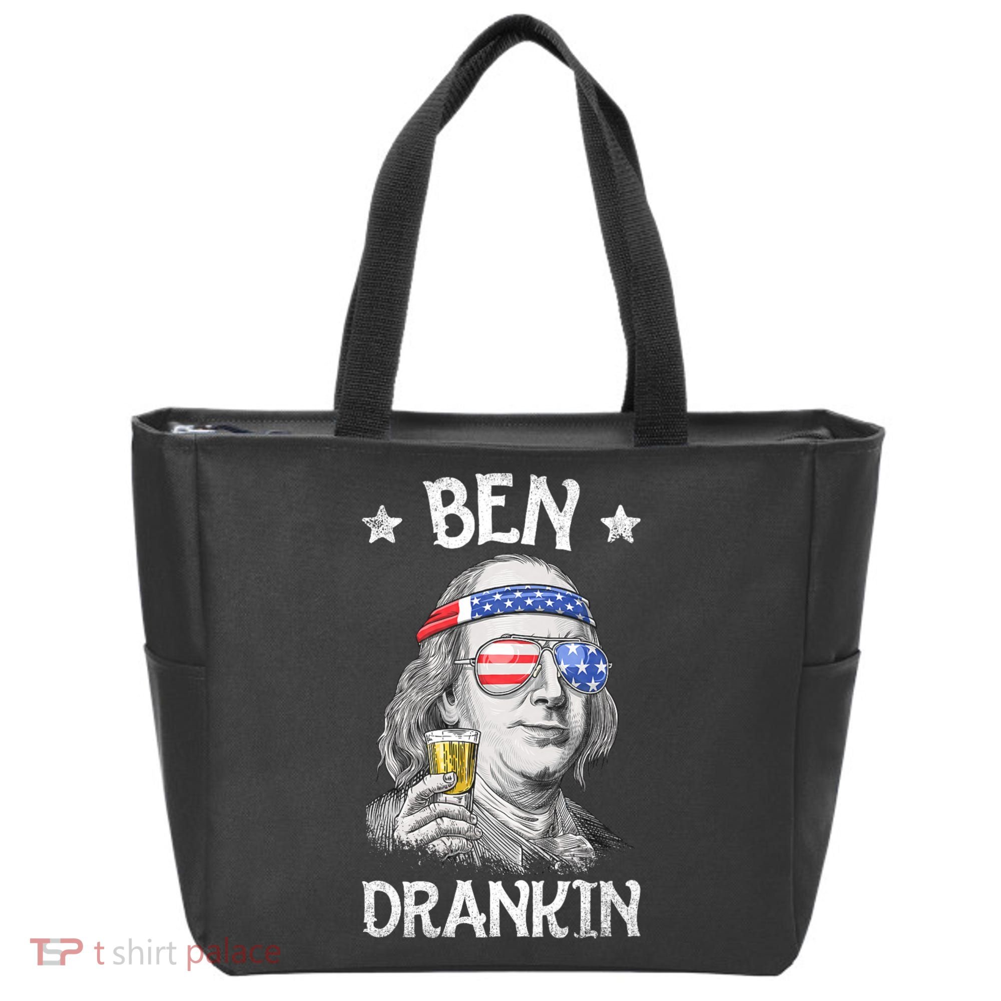 Ben Drankin 4th Of July Benjamin Franklin Usa Flag Tote Bag
