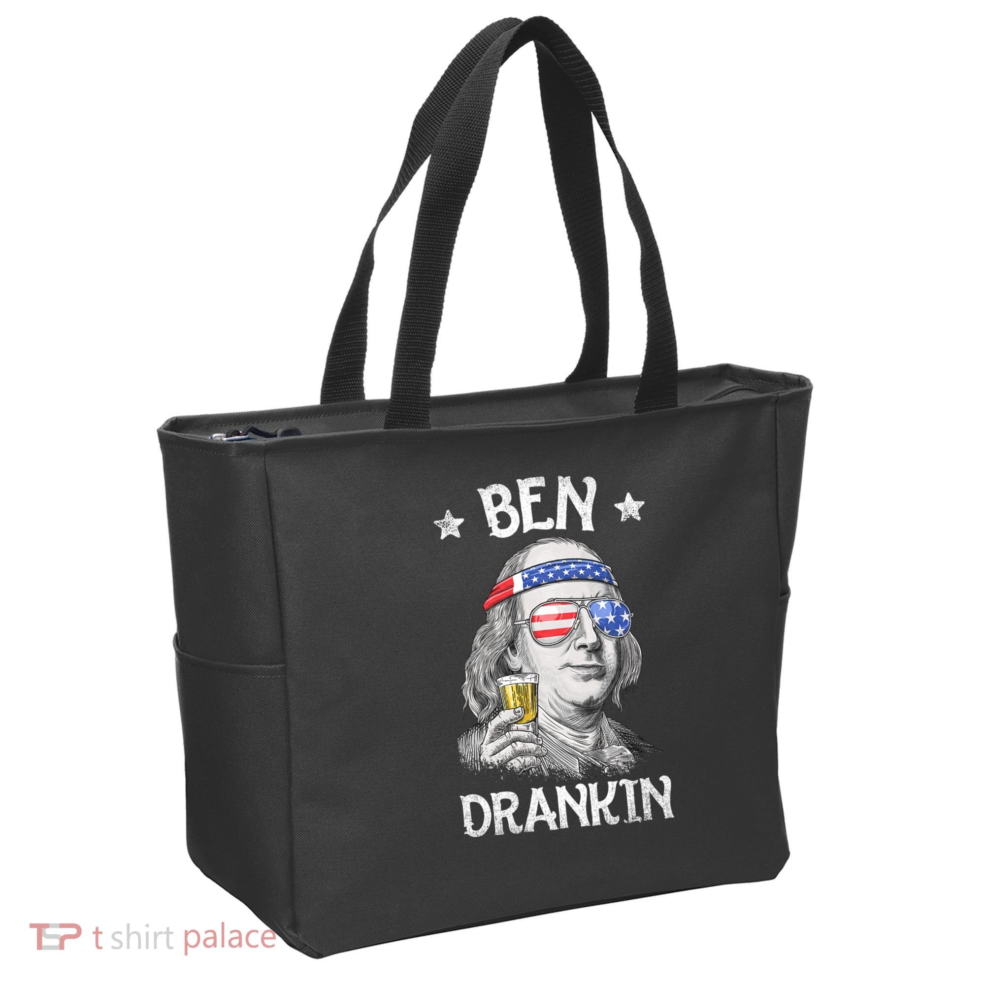 Ben Drankin 4th Of July Benjamin Franklin Usa Flag Tote Bag