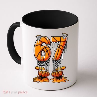 Basketball Drip 67 Six Seven Funny 6-7 Gen Alpha Meme Coffee Mug